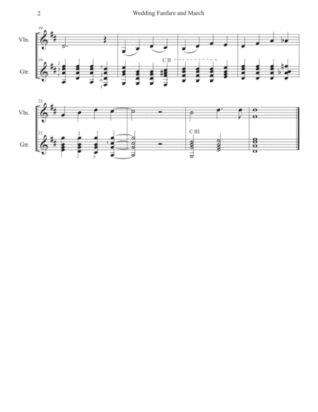 Wedding Fanfare and March (Violin/Guitar) image number null