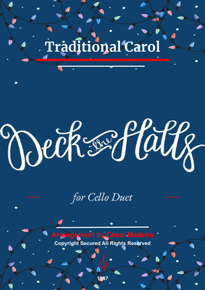 Deck The Halls - Cello Duet (Full Score and Parts)