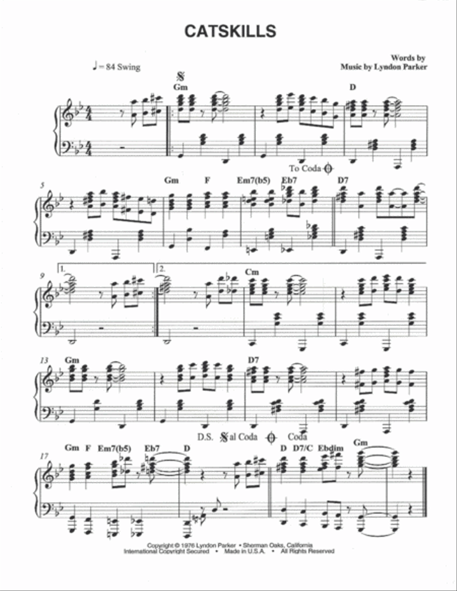 Catskills Jazz Ensemble scores gallery preview page 1
