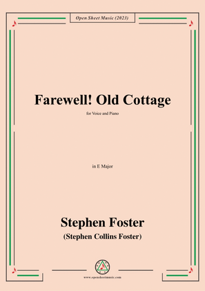 Book cover for S. Foster-Farewell!Old Cottage,in E Major