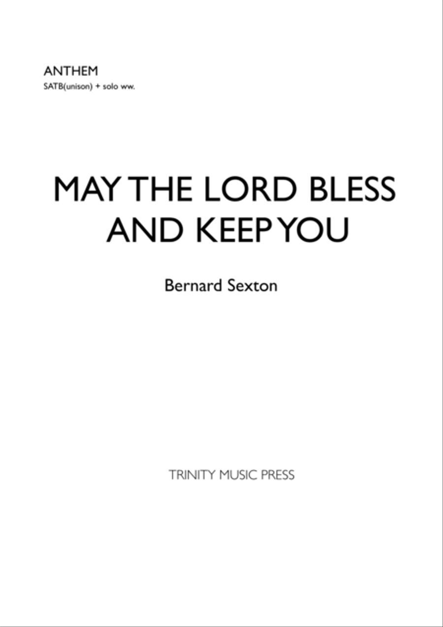 May the Lord Bless and Keep You 4-Part scores gallery preview page 1