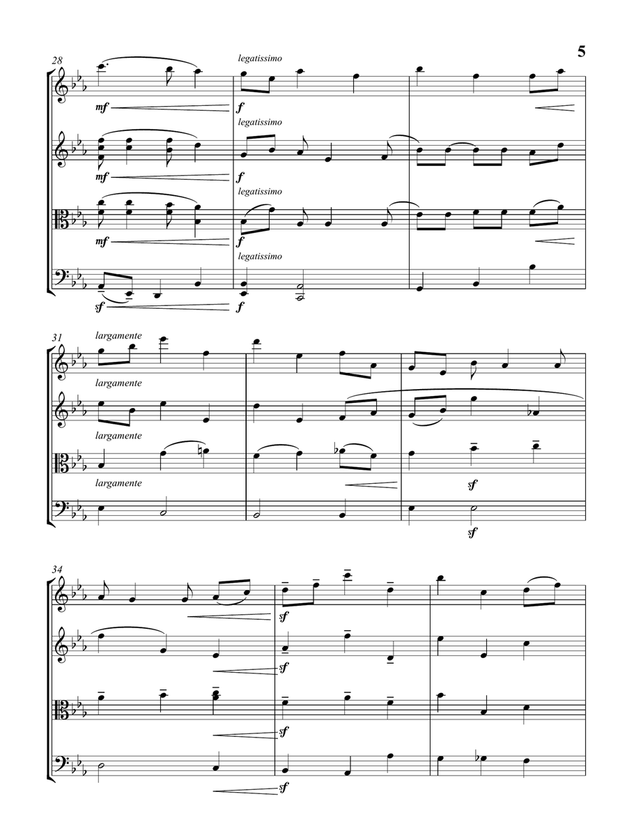 NIMROD from 'Enigma Variations', n. IX (for STRING QUARTET) String Quartet scores gallery preview page 6