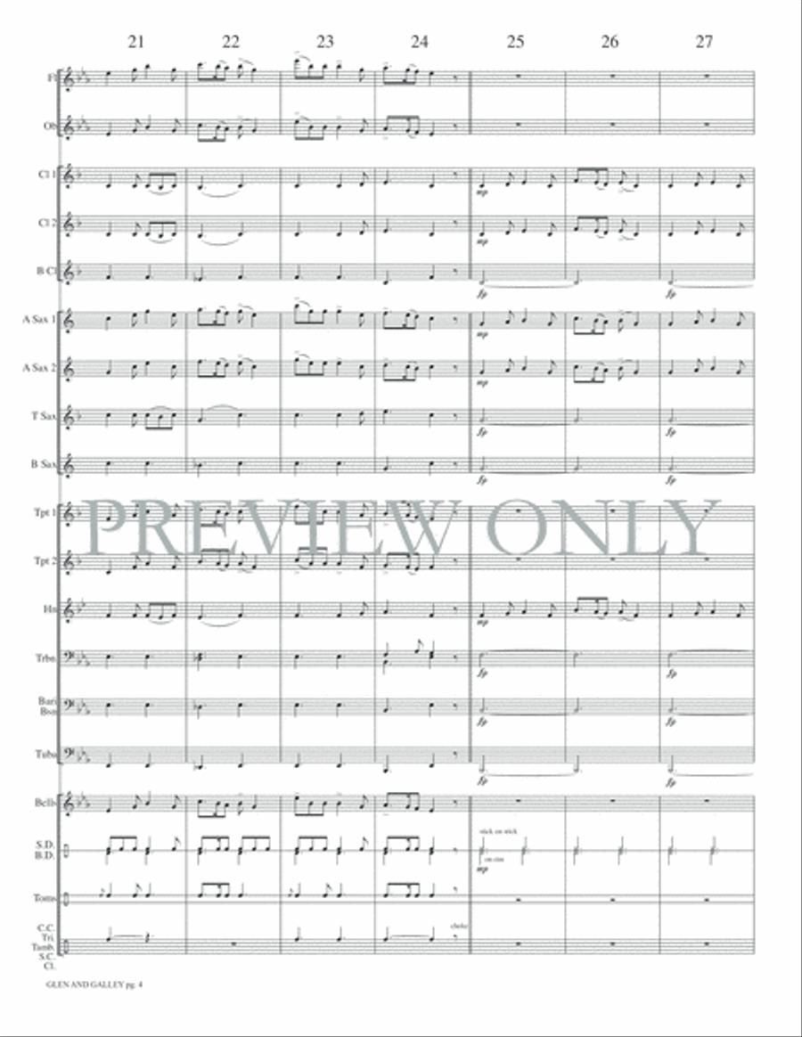 Glen and Galley Concert Band scores gallery preview page 7