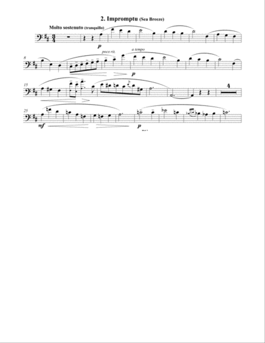 Serenade and Impromptu for Trombone and Piano Piano Accompaniment scores gallery preview page 3
