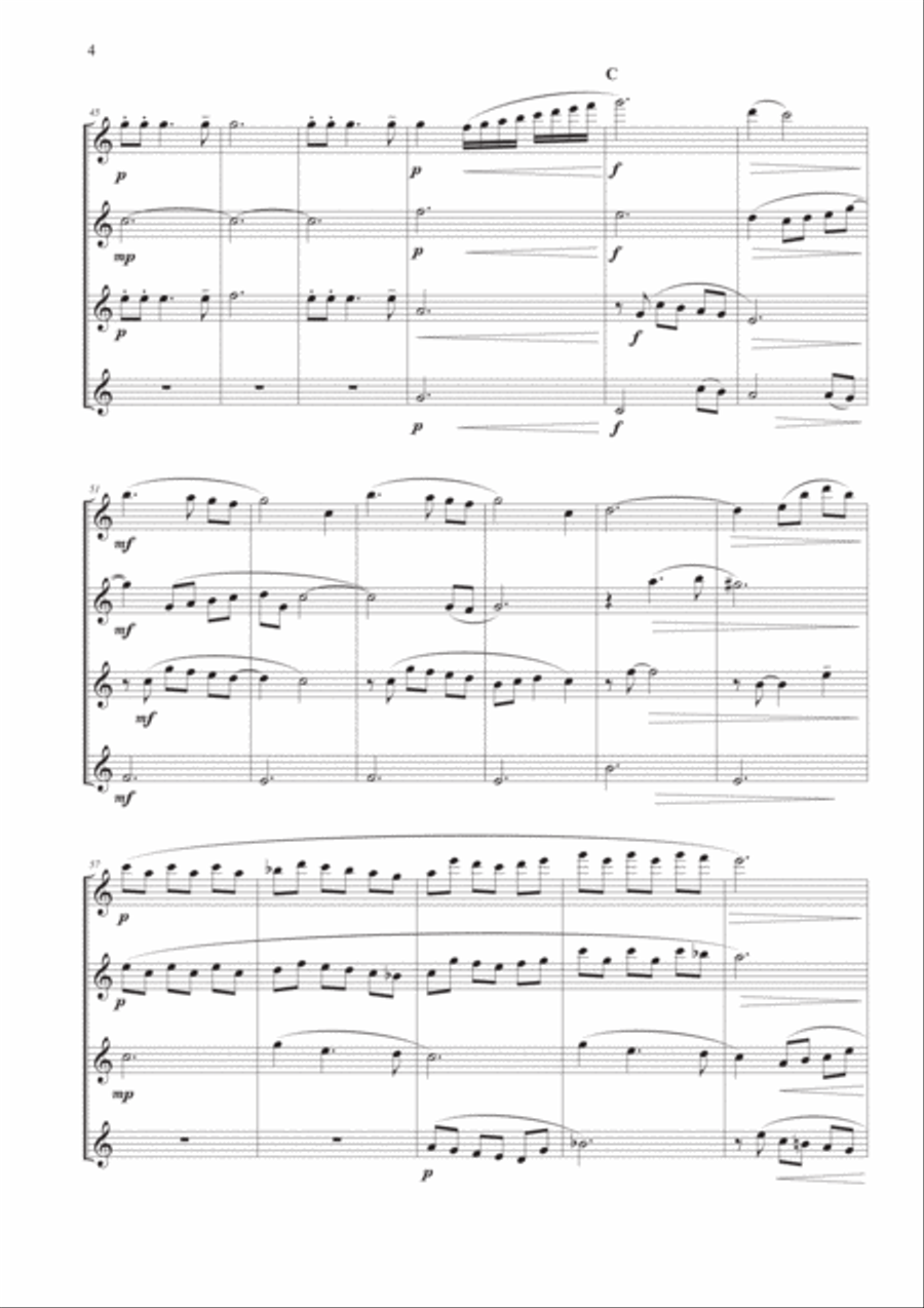 Moon River Woodwind Quartet scores gallery preview page 5