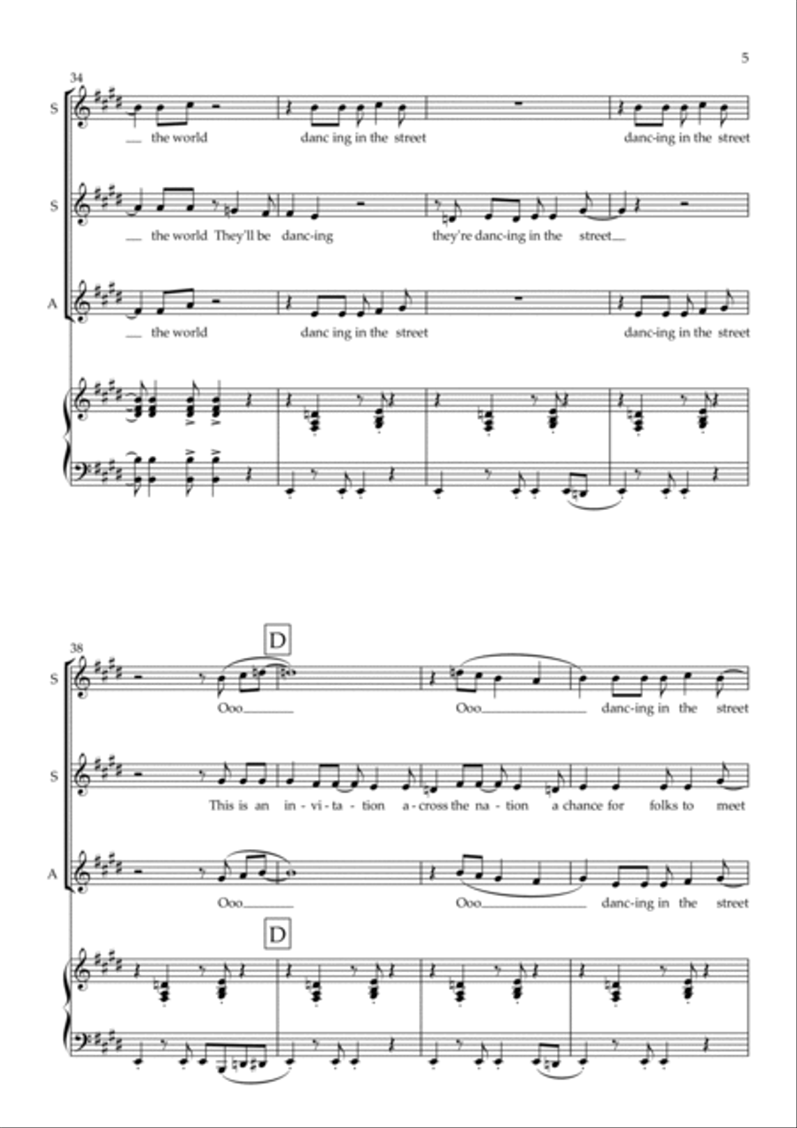 Dancing In The Street SSA scores gallery preview page 6