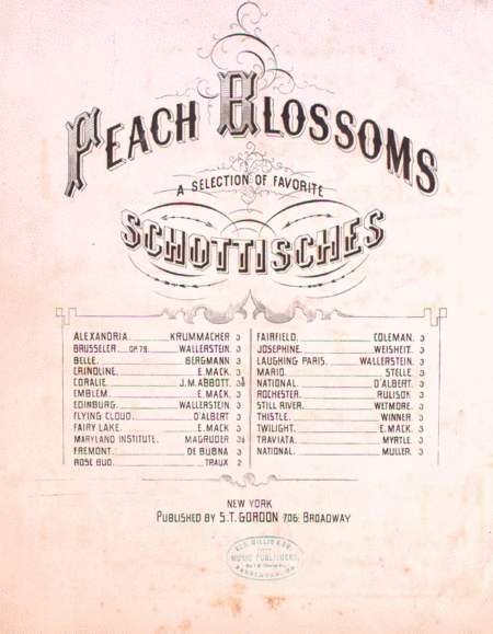 Peach Blossoms. A Selection of Favorite Schottisches