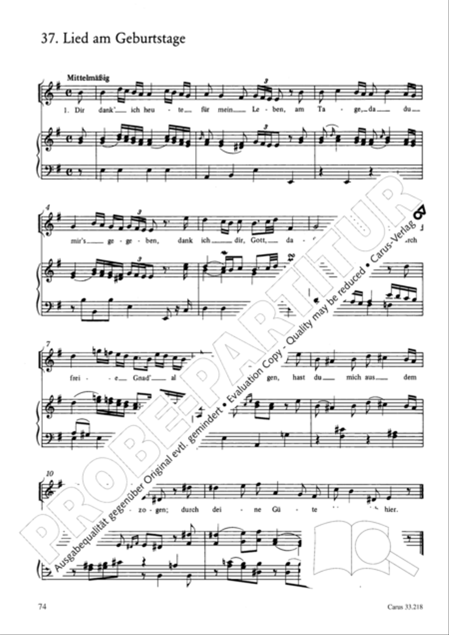 Geistliche Oden und Lieder (Gellert) Collection / Songbook scores gallery preview page 69