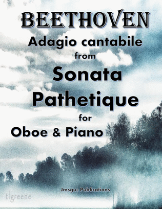 Book cover for Beethoven: Adagio from Sonata Pathetique for Oboe & Piano