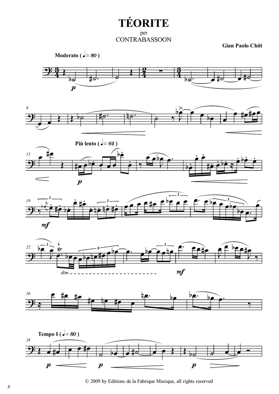 Contrabassoon solo hot sale