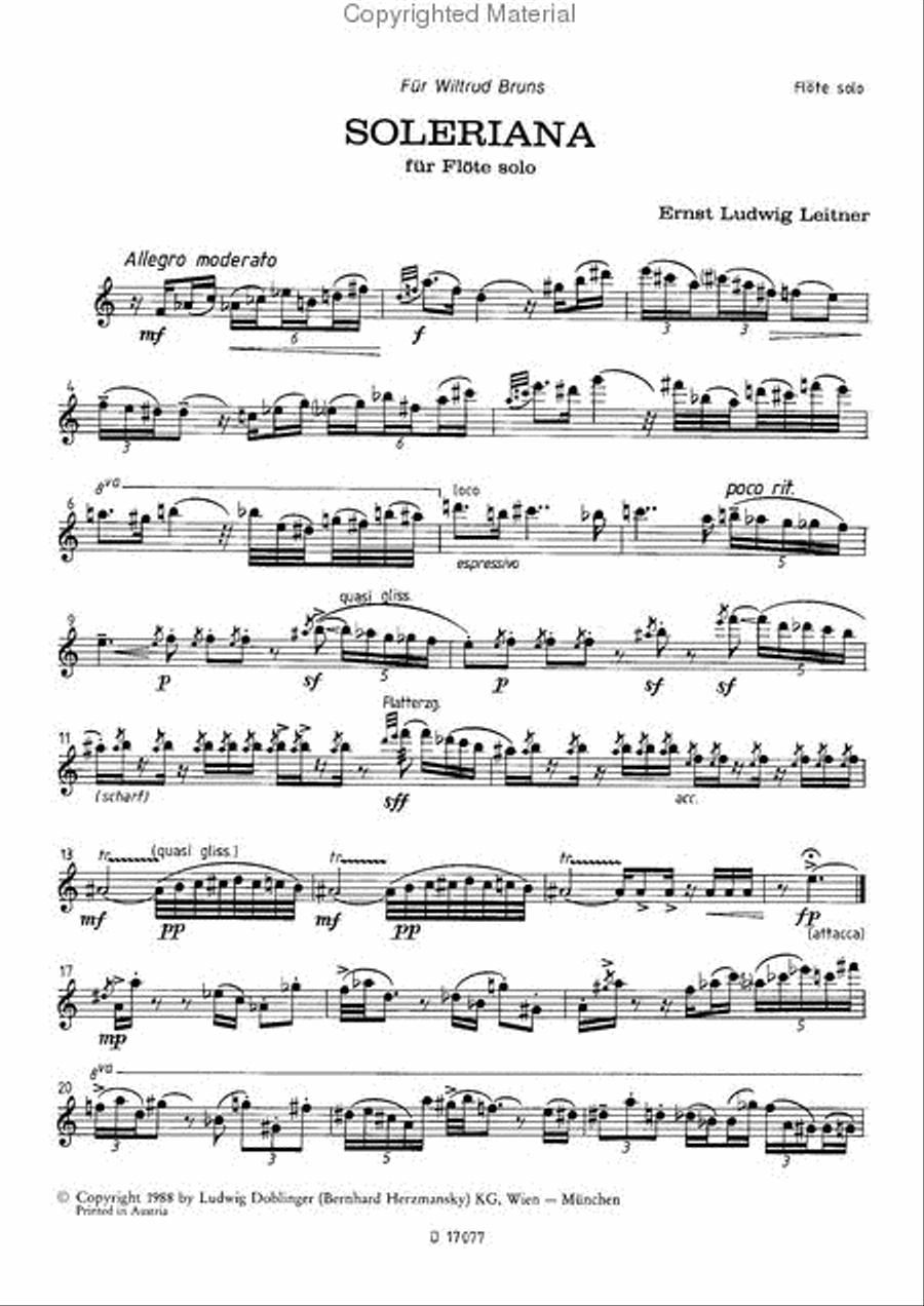 Soleriana Flute Solo scores gallery preview page 2