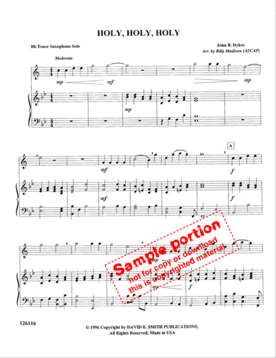 Holy, Holy, Holy Holy, Holy, Holy Flute scores gallery preview page 2