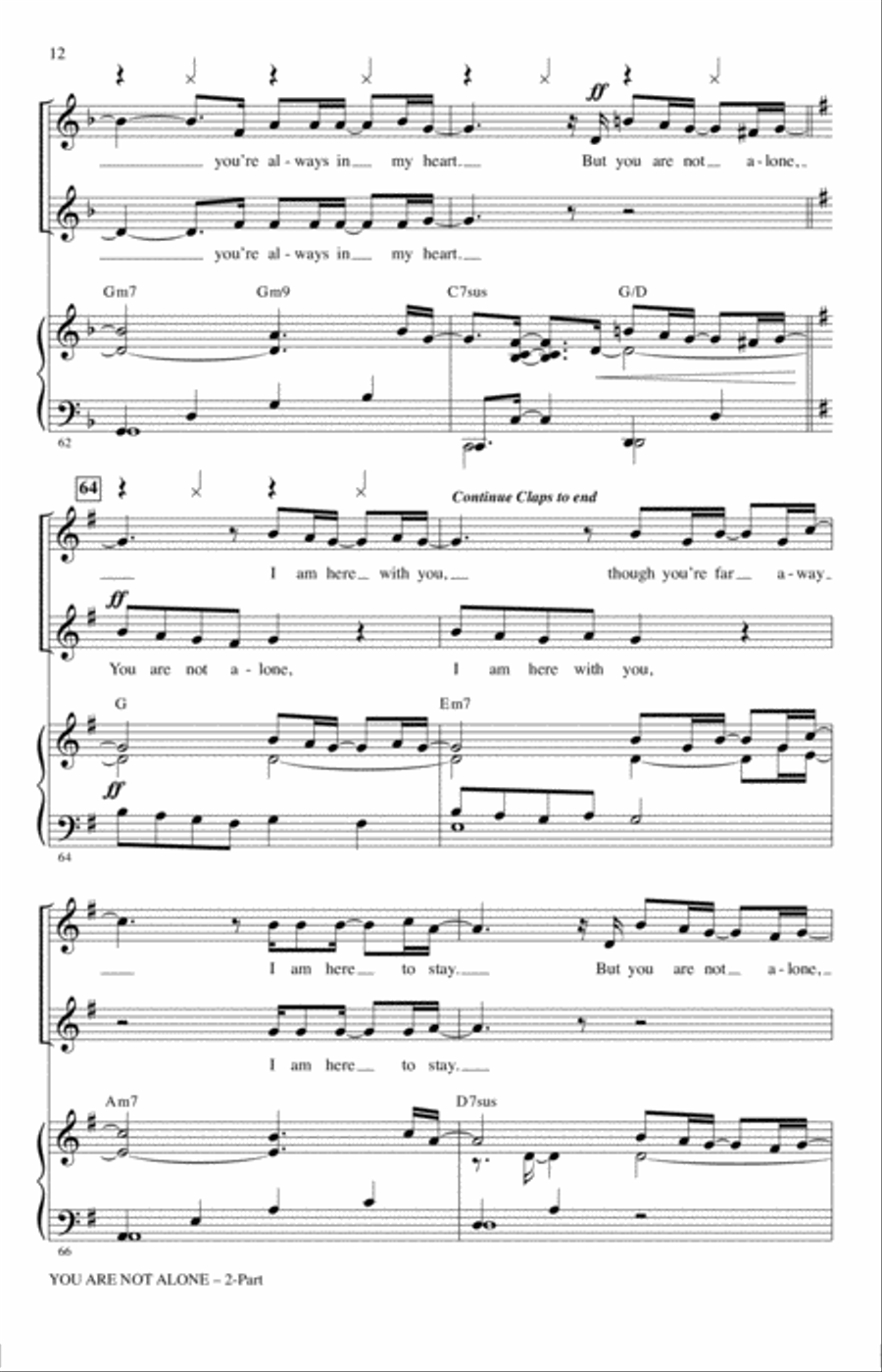 You Are Not Alone 2-Part scores gallery preview page 11