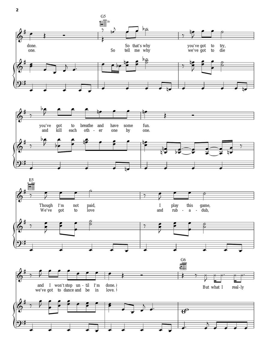 Are You Gonna Go My Way Piano, Vocal, Guitar scores gallery preview page 2