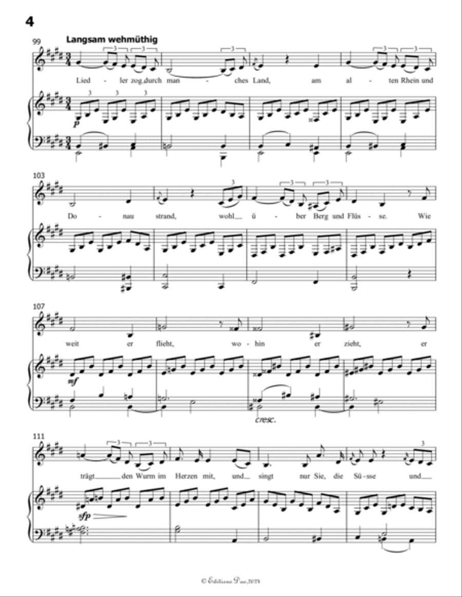 Der Liedler, by Schubert, Op.38(D.209), in f minor Voice scores gallery preview page 6