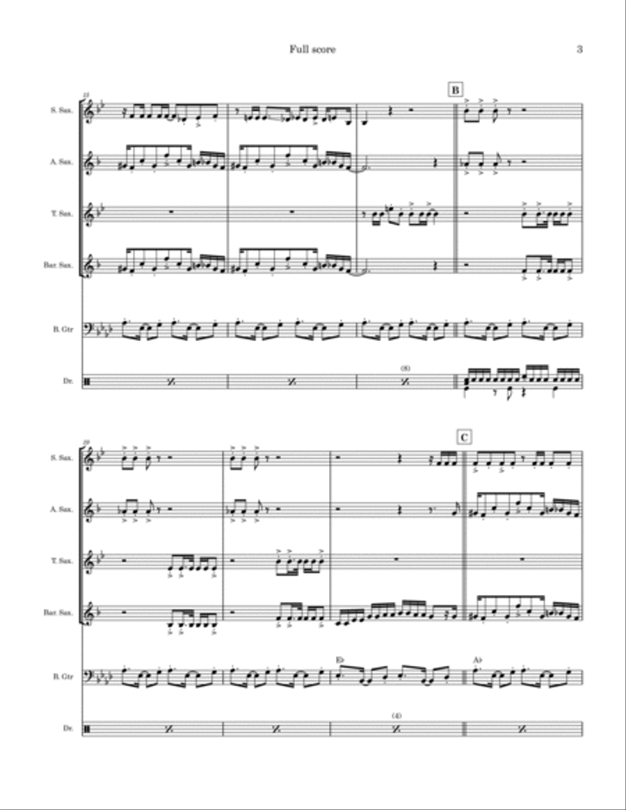That Mellow Saxophone Saxophone Quartet scores gallery preview page 3