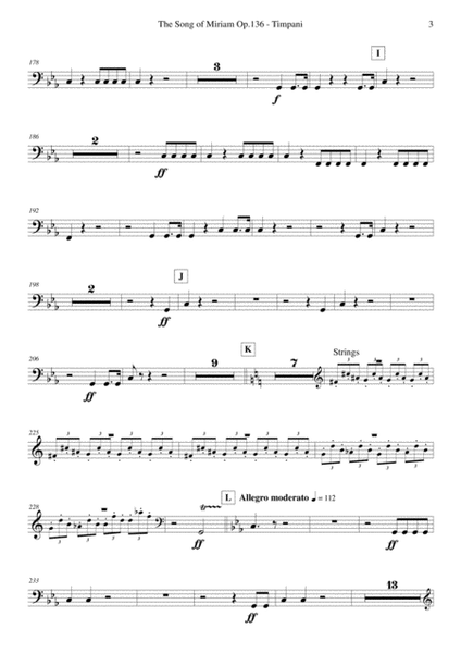 Schubert - The Song of Miriam Op.136 - Timpani