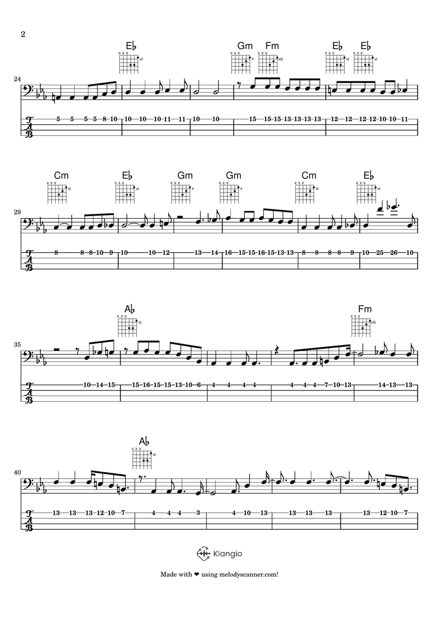 Love Train Guitar Tablature scores gallery preview page 2