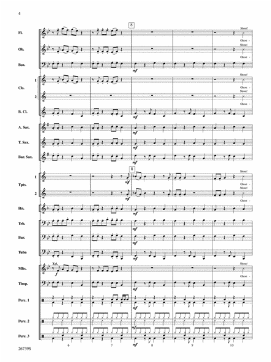 A Rockin' Halloween Concert Band scores gallery preview page 3