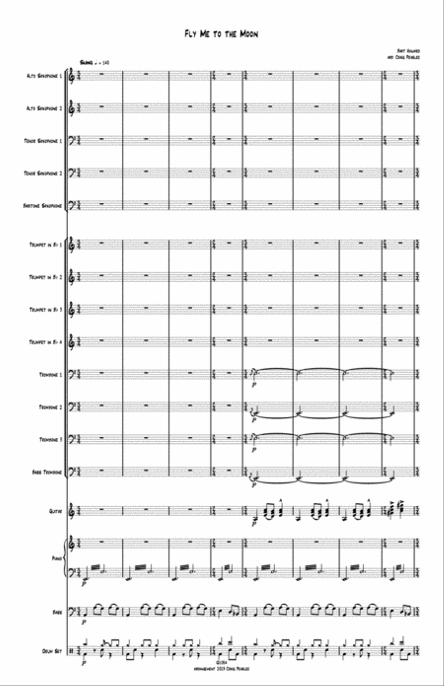 Fly Me To The Moon (in Other Words) Jazz Ensemble scores gallery preview page 3