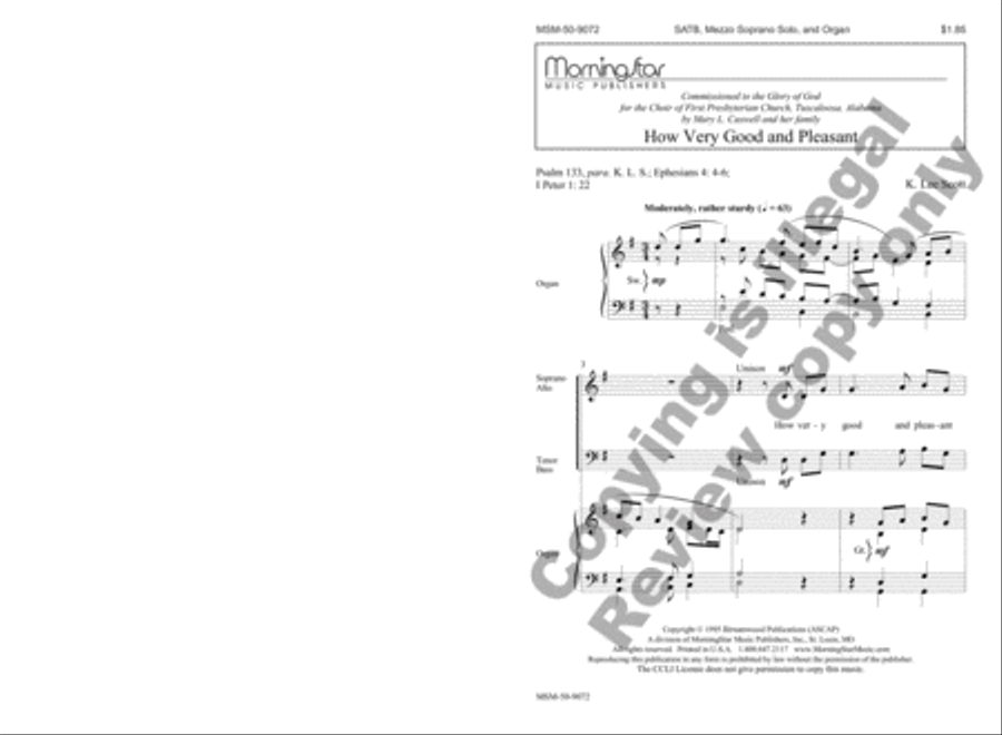 How Very Good and Pleasant 4-Part scores gallery preview page 2