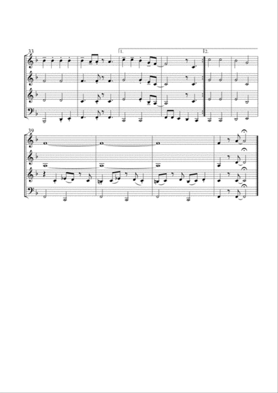 Jingle Bells for French Horn Quartet Brass Quartet scores gallery preview page 4