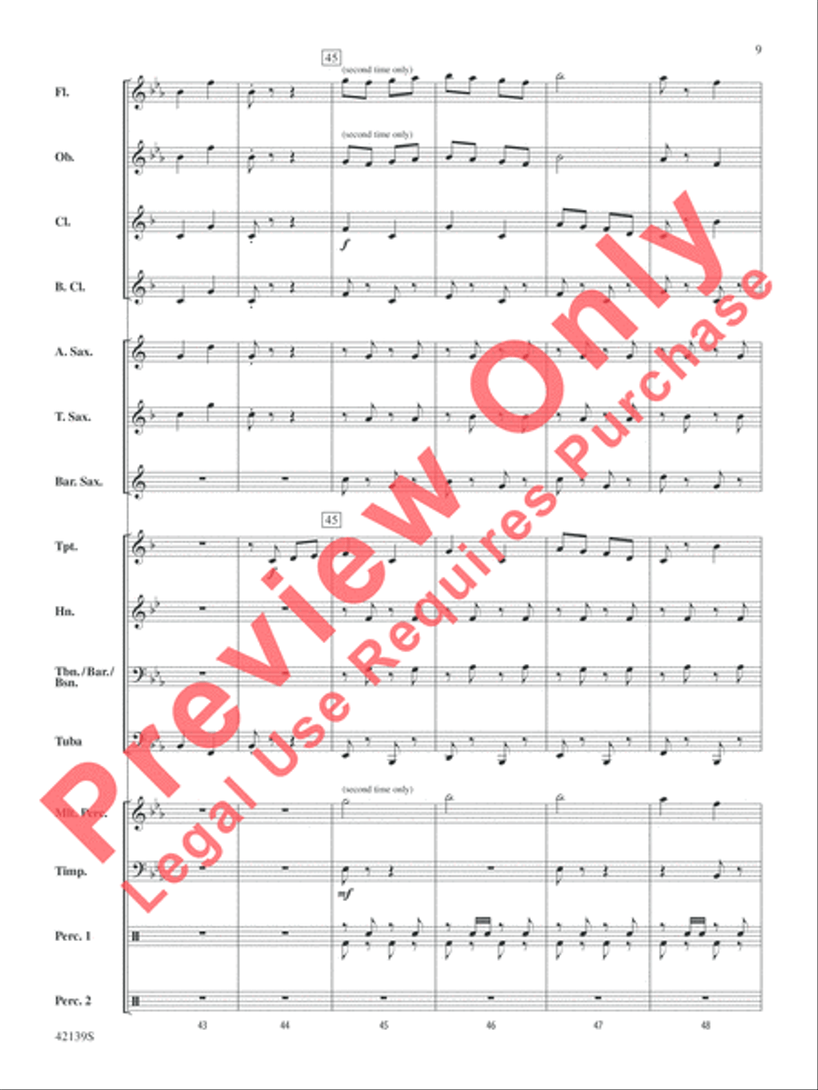 March for a Norwegian Penguin Concert Band scores gallery preview page 10
