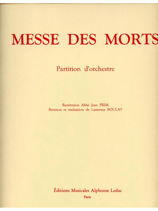 Book cover for Gilles Boulay Messe Des Morts Solo Mixed Choir & Orchestra Full Score