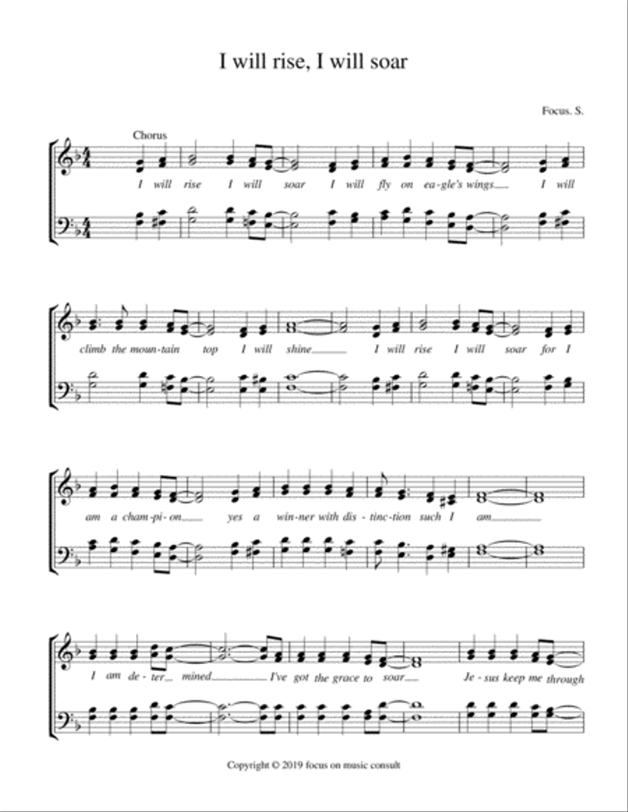 I will rise, I will soar Small Ensemble scores gallery preview page 1