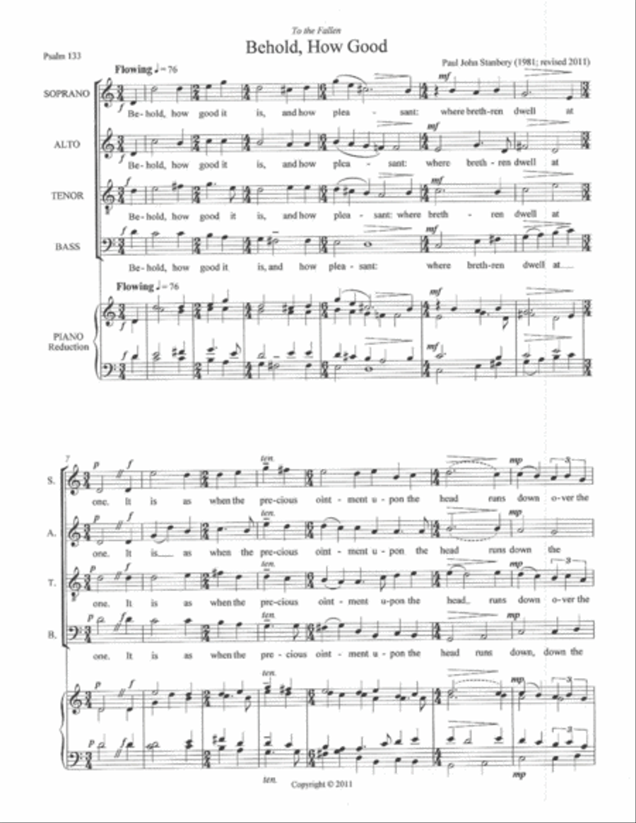 Behold, How Good Behold, How Good 4-Part scores gallery preview page 1
