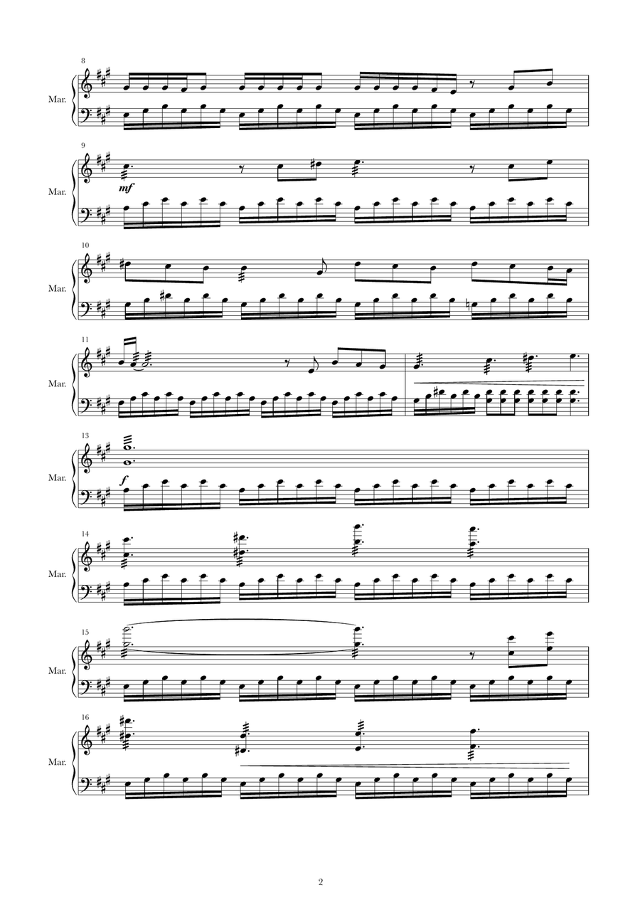 Golden Hour - Marimba Duet Marimba scores gallery preview page 2