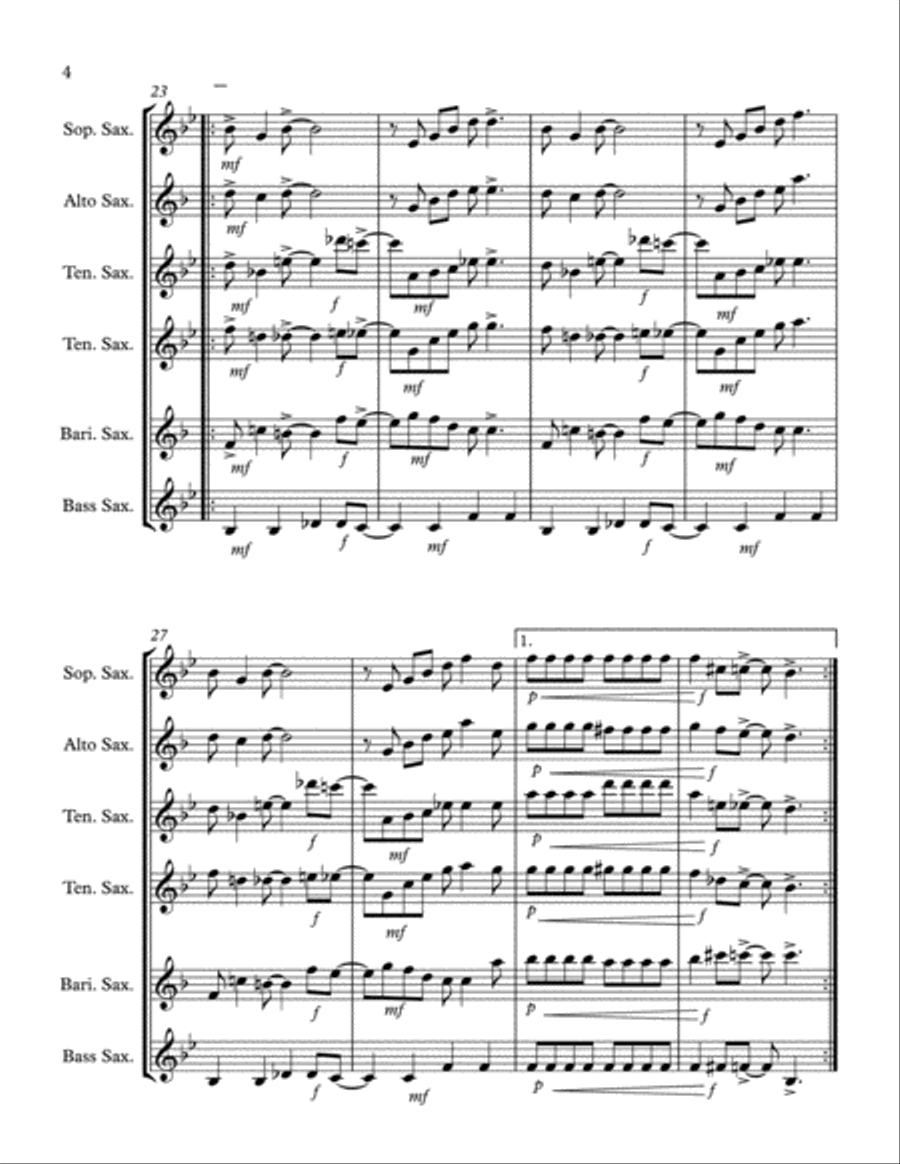 In The Mood Woodwind Ensemble scores gallery preview page 5
