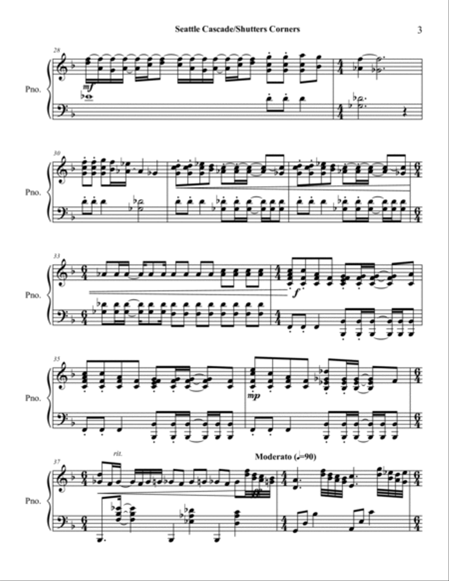 Seattle Cascade/Shutters Corners Piano Solo scores gallery preview page 3