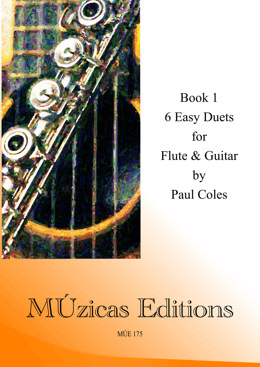 6 Easy Duets for Flute & Guitar Flute scores gallery preview page 1