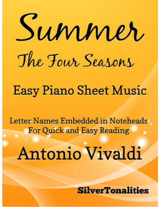 Book cover for Summer Four Seasons First Movement Easy Piano Sheet Music