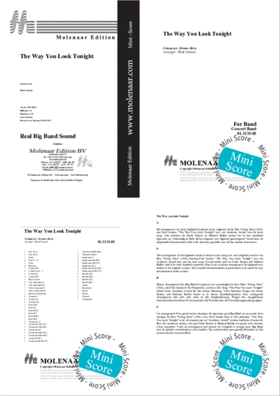 The Way You Look Tonight Big Band scores gallery preview page 2