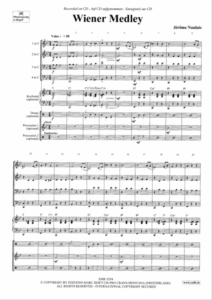 Wiener Medley Wiener Medley Brass Ensemble scores gallery preview page 3