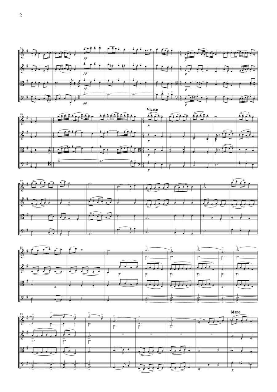 Respighi Ari di Corte from Ancient Airs and Dances Suite No.3, for string quartet, CR003 String Quartet scores gallery preview page 2