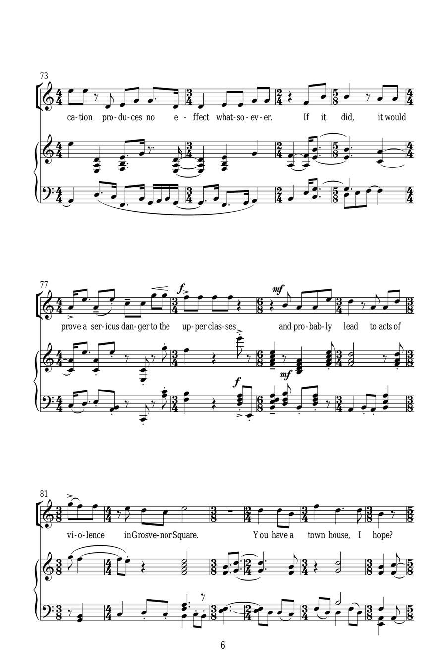 The Importance of Being Earnest (for two voices) Piano, Vocal scores gallery preview page 6