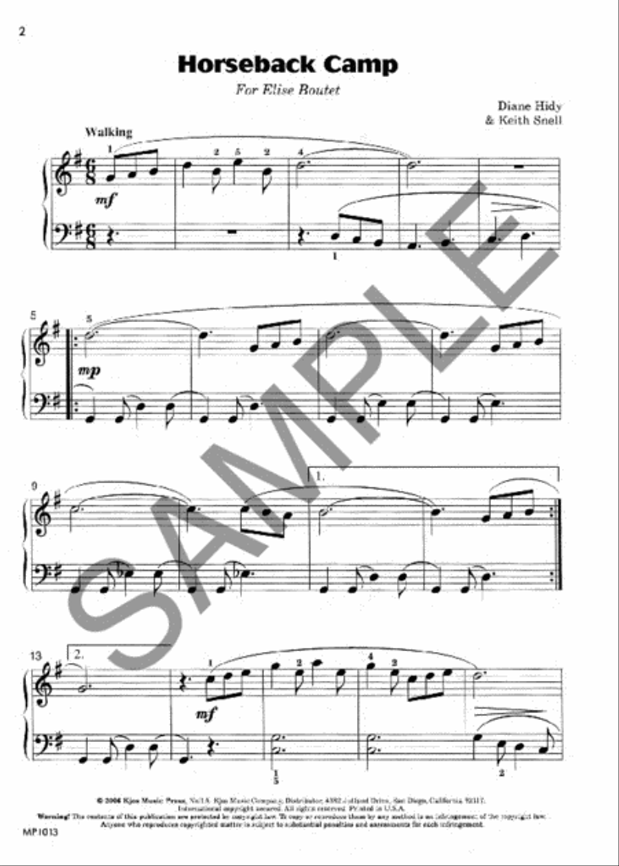 Horseback Camp Horseback Camp Piano Method scores gallery preview page 2