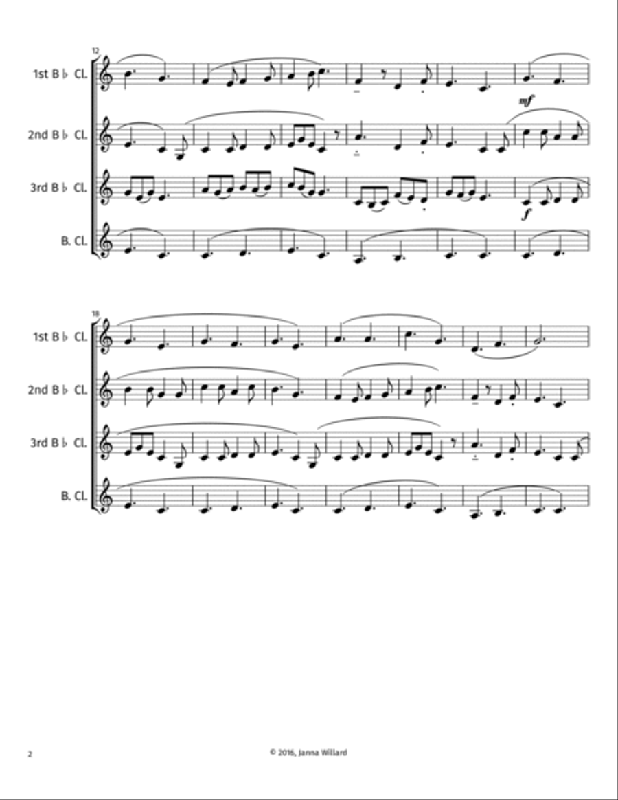 Pop! Clarinet Choir scores gallery preview page 5