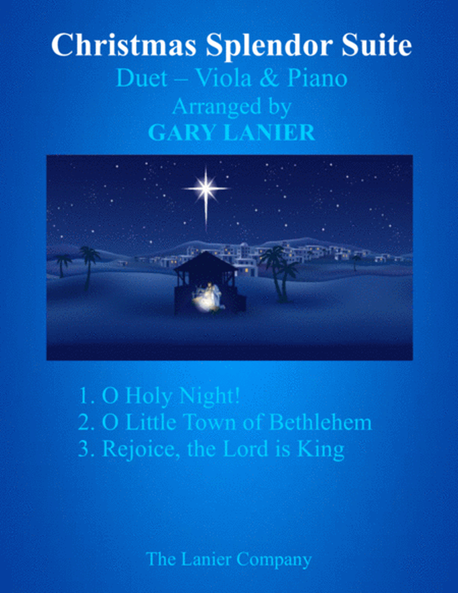 CHRISTMAS SPLENDOR SUITE (Viola and Piano with Score & Parts) image number null