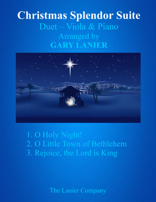 Book cover for CHRISTMAS SPLENDOR SUITE (Viola and Piano with Score & Parts)