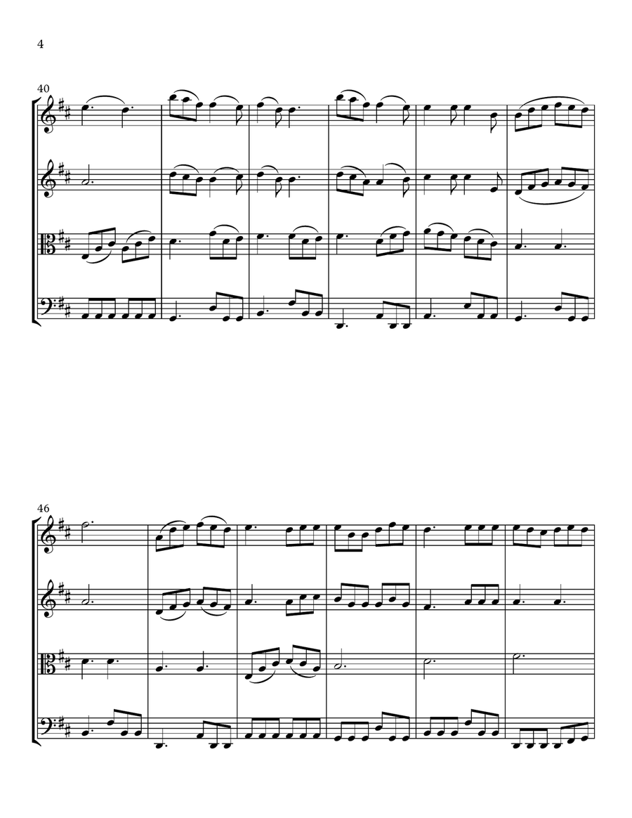 Dandelions String Quartet scores gallery preview page 4