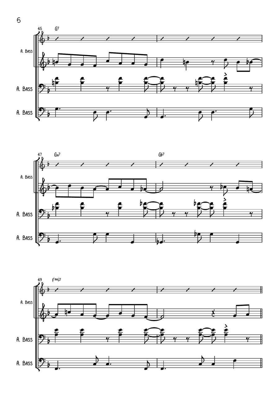 The Girl From Ipanema (garôta De Ipanema) Double Bass scores gallery preview page 6