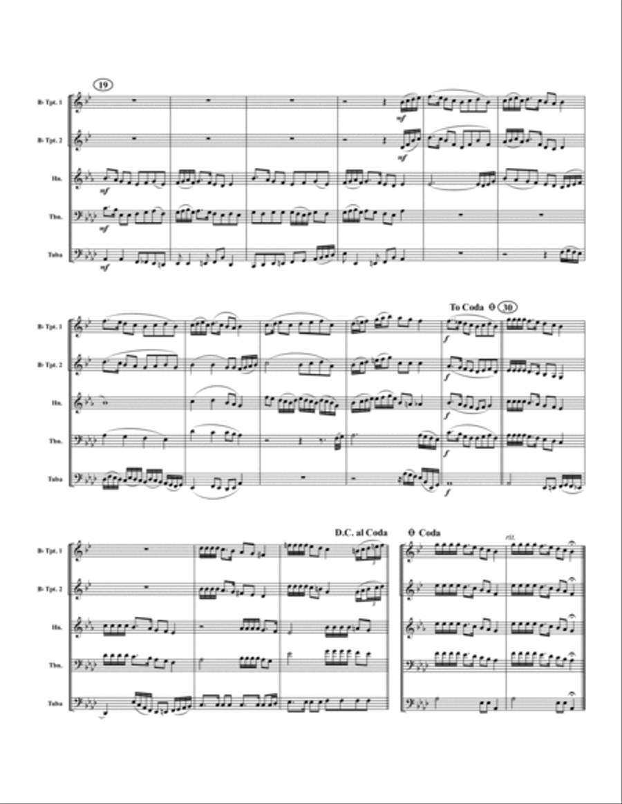 Twelve Christmas Carols Brass Quintet scores gallery preview page 3