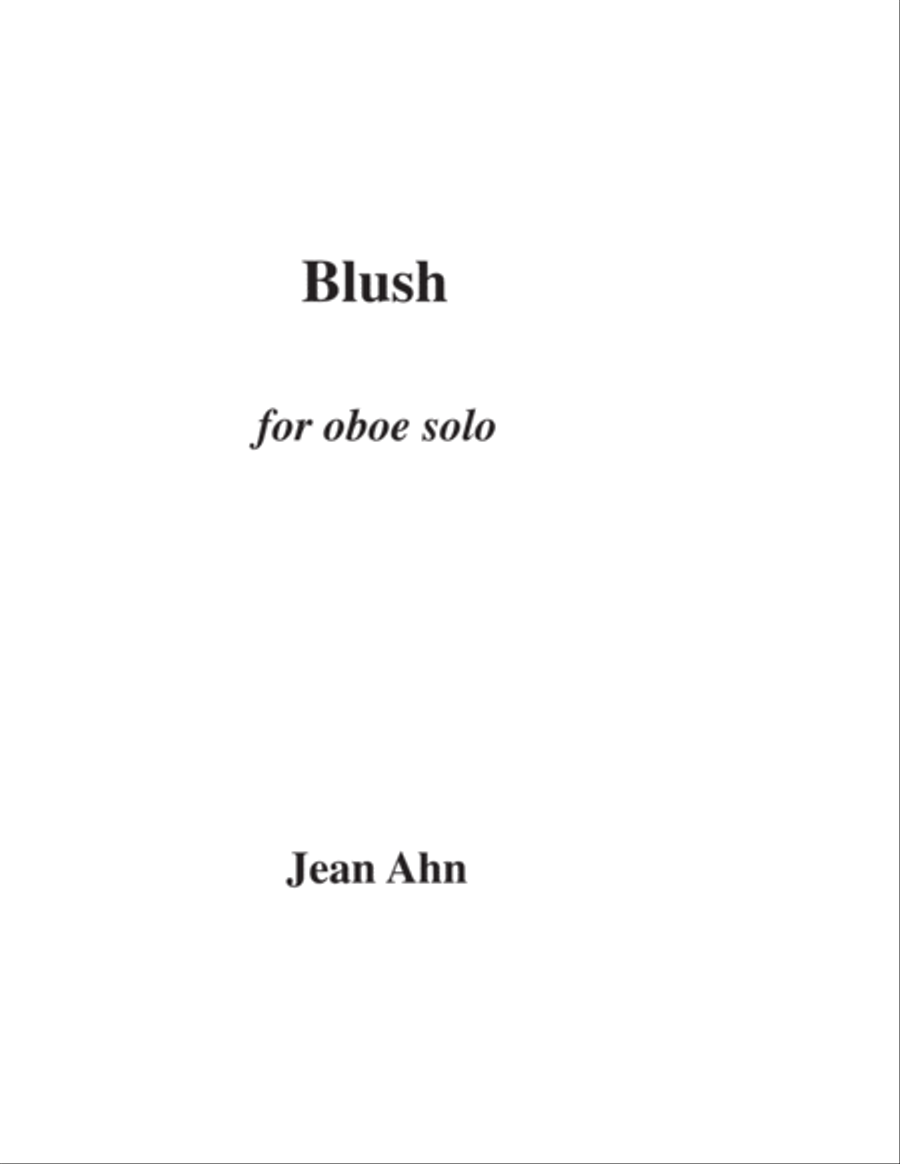 Blush for Oboe Oboe Solo scores gallery preview page 1
