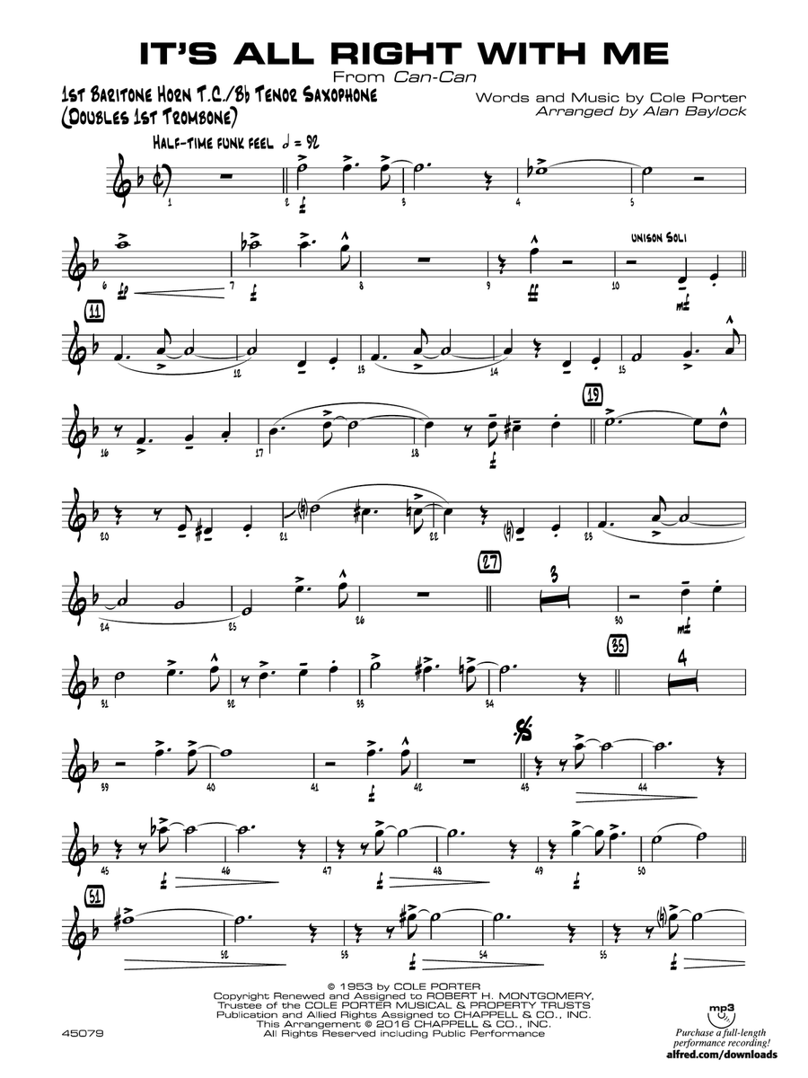 It's All Right with Me: Baritone T.C.