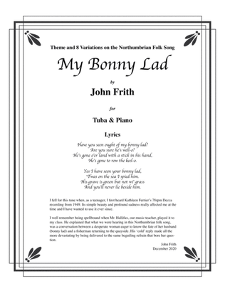 My Bonny Lad - Theme and 8 Variations for Tuba and Piano