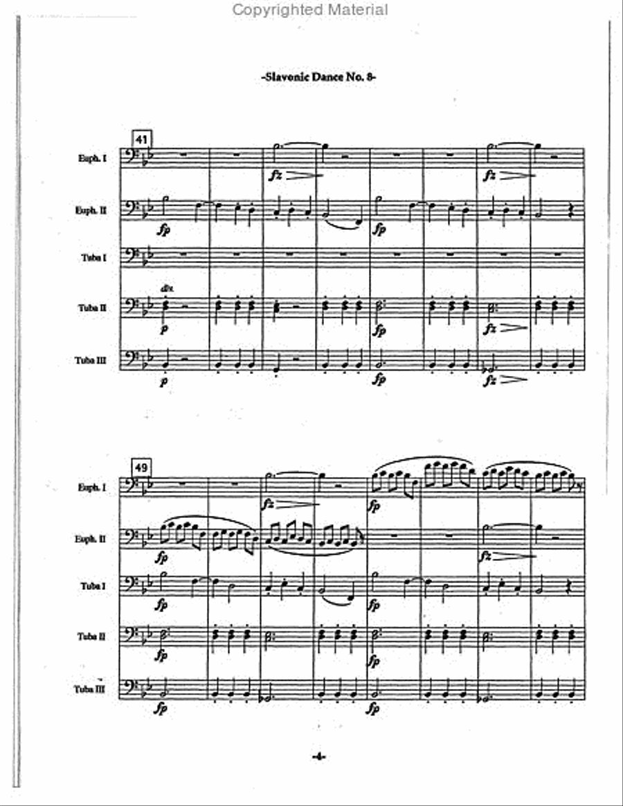 Slavonic Dances Op. 46 No. 8 Large Ensemble scores gallery preview page 5